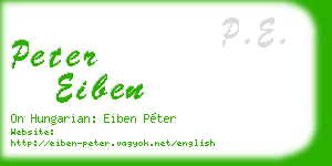 peter eiben business card