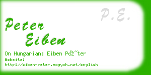 peter eiben business card